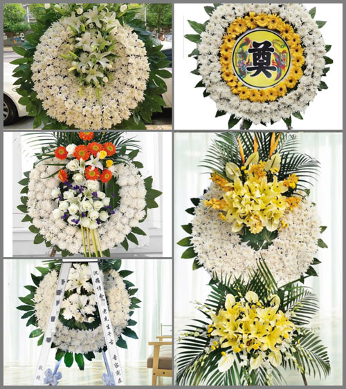 广东梅州市平远县上举镇八社村花圈速递